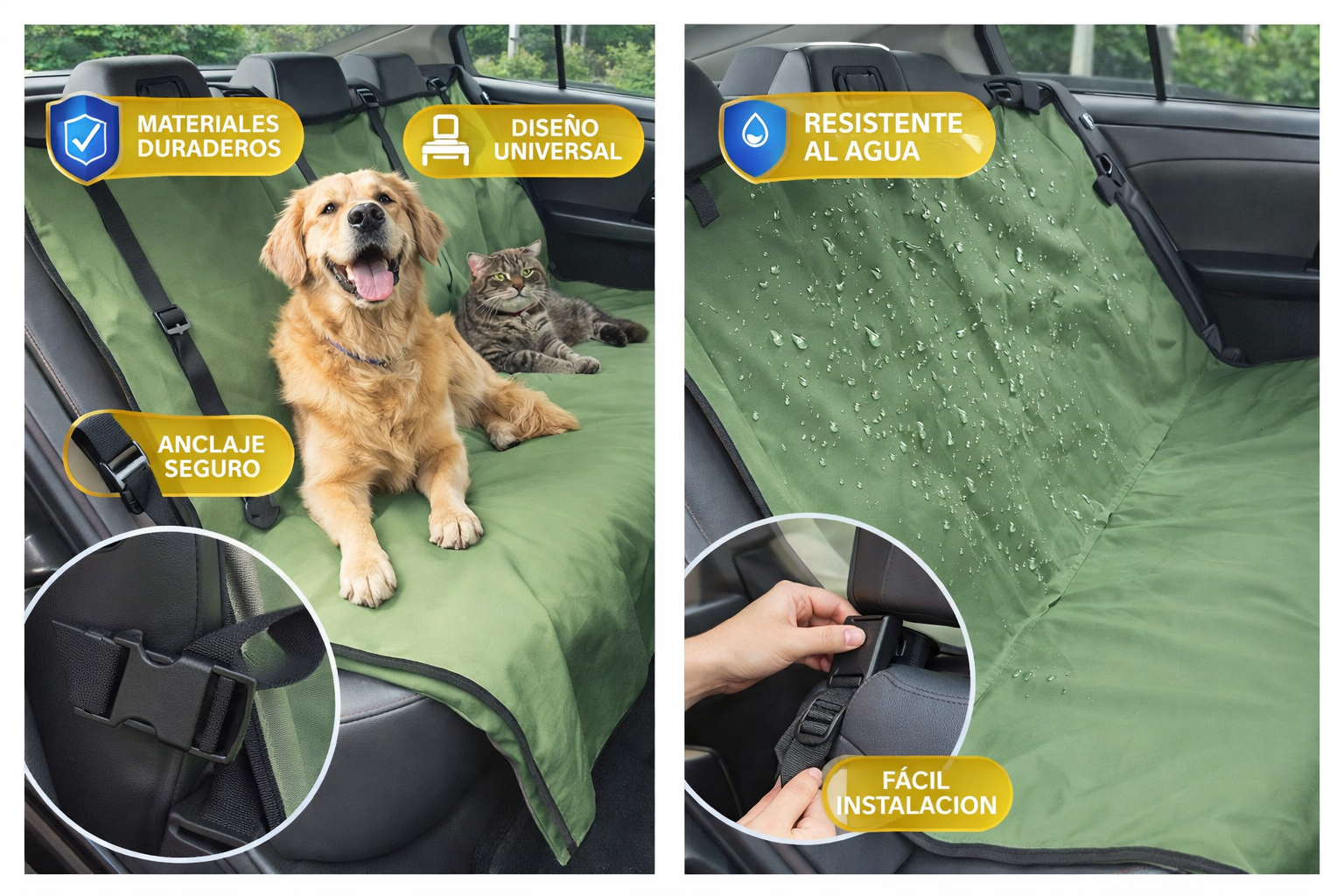 Funda Cubre Asiento Auto mascotas
